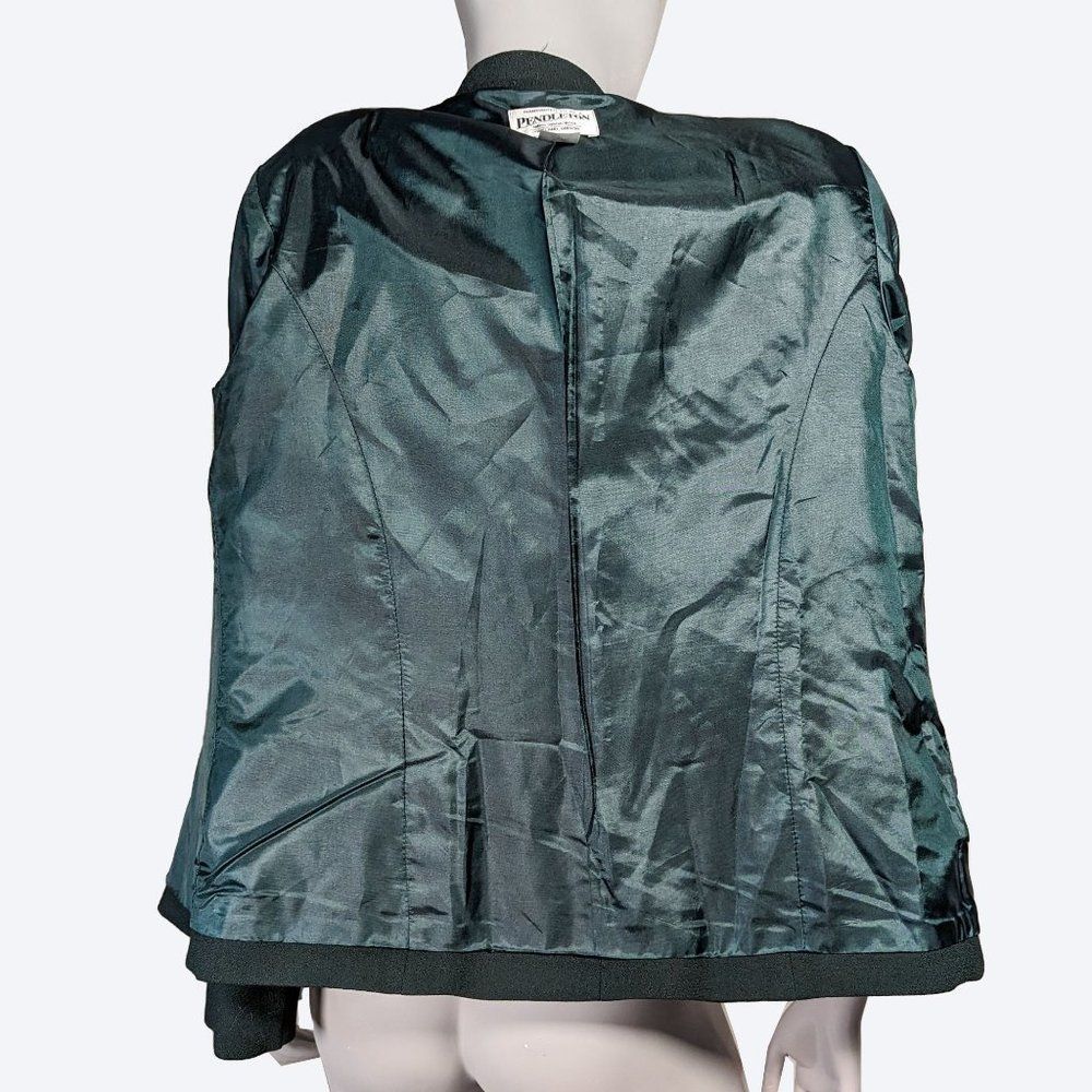 Pendleton Emerald Green Wool Blazer With Mandarin… - image 5